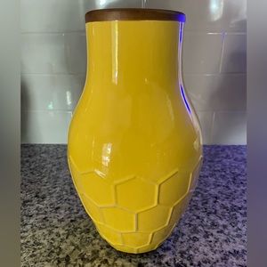 Honeycomb Yellow Vase - Large